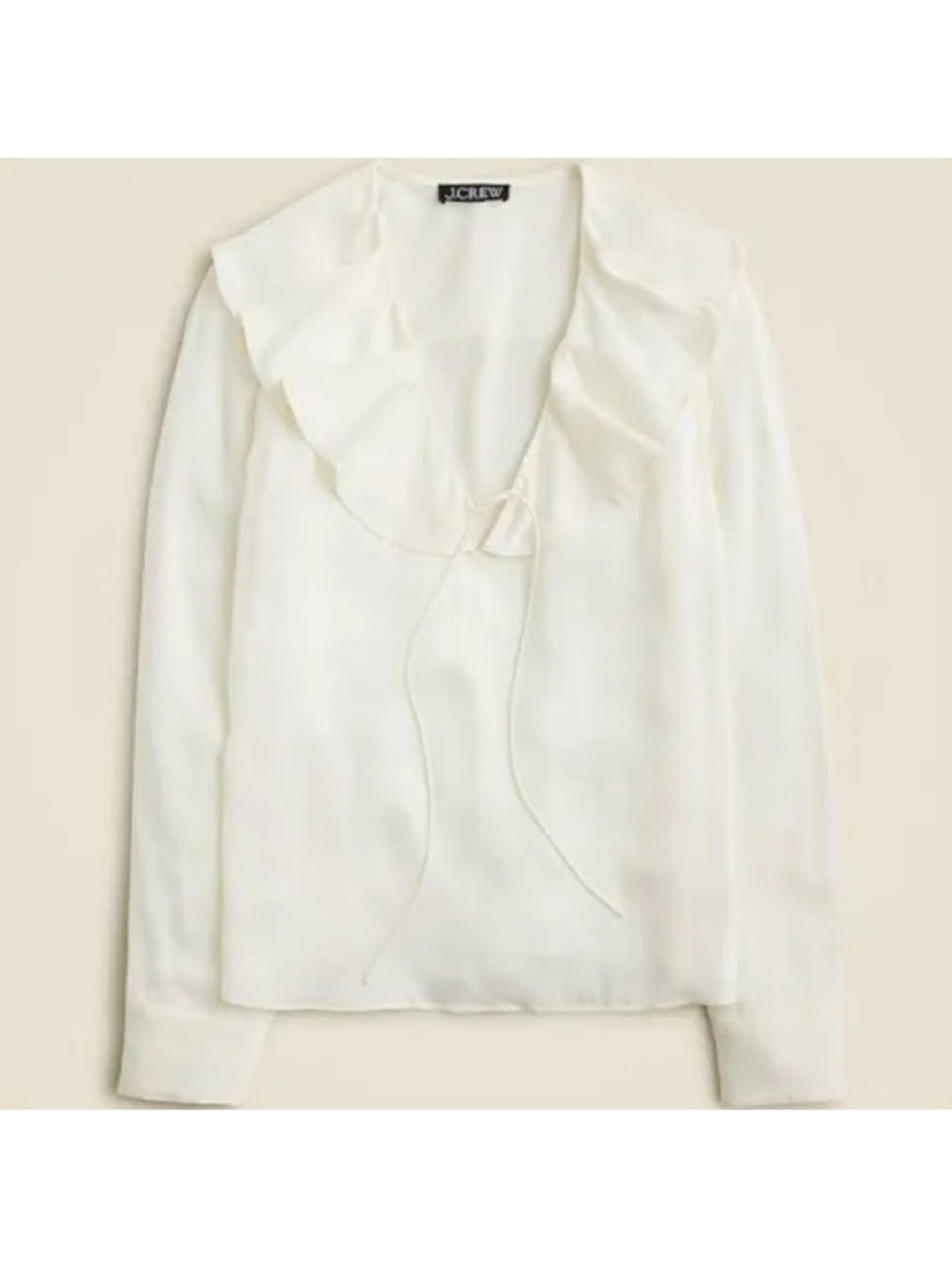 J. Crew Goldie top in satin cream